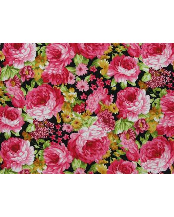Belvoir Gardens Cotton Poplin Print, Black