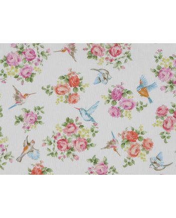Bird Bouquet Cotton Print