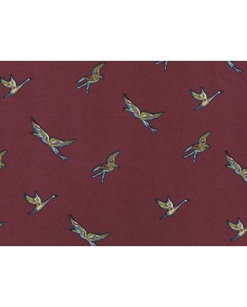 Birds in Flight Stretch Polyester Print, Dusky Rose