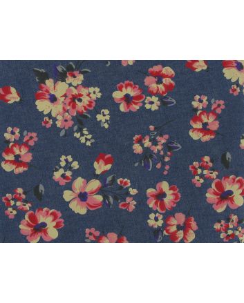 Blossom Flutter Printed Denim