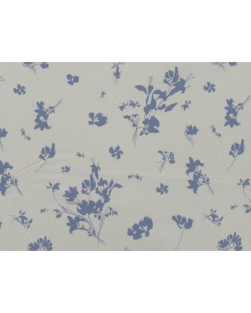 Blossom Silhouette Viscose Print, Cream