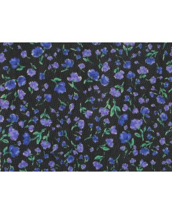 Blue Flower Flutter Printed Mesh