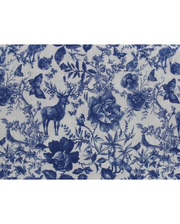 Blue Forest Cotton Print