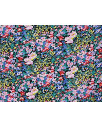 Bold Flower Cotton Print - Red