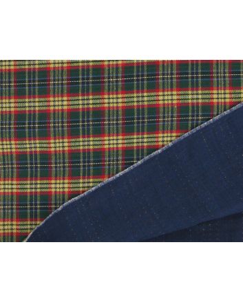 Bonded Check Cotton - Blue