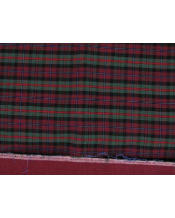 Bonded Check Cotton - Wine