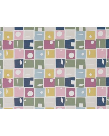 Bonnie Cotton Curtain Fabric, Violet