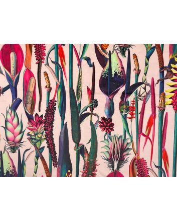 Botanical Wonders Printed Velvet, Baby Pink