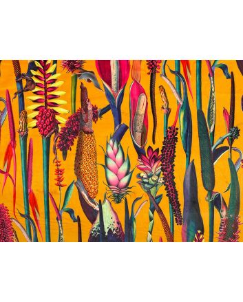 Botanical Wonders Printed Velvet, Sunburst