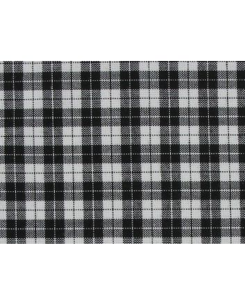 Box Check Polyviscose Suiting Black And White