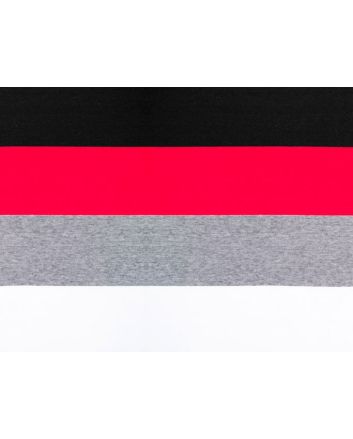 Breton Wide Stripe Cotton Jersey, Red