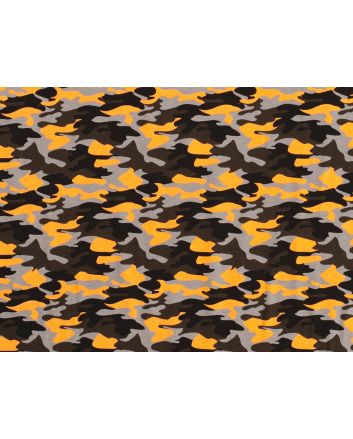 Bright Party Camouflage Cotton Jersey, Orange