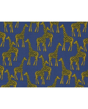 Bright Safari Giraffe Polycotton Print, Royal