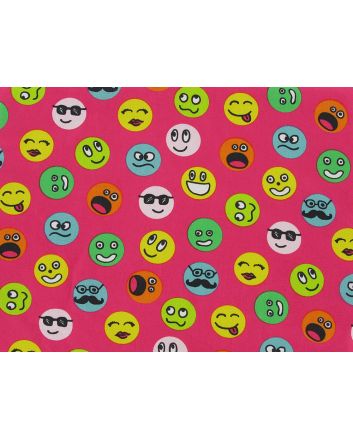Bright Smiles Cotton Print, Cerise
