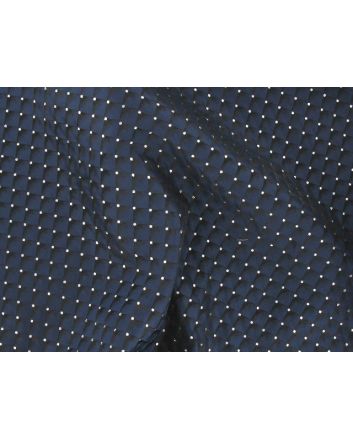 Brocade Squares - Blue with Silver
