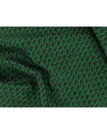 Brocade Squares - Green with Gold