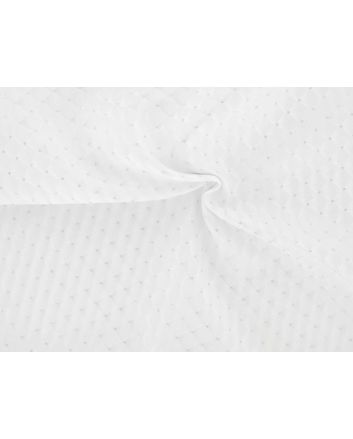 Brocade Squares - White with Silver