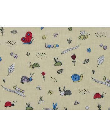 Bugs Life Polycotton Print, Sand