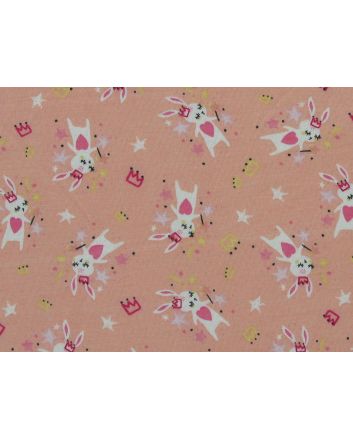 Bunny Fairy Polyester Jersey, Peach