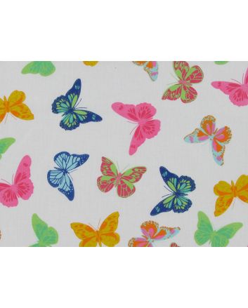 Butterfly Flight Polycotton Print, Multi Yellow
