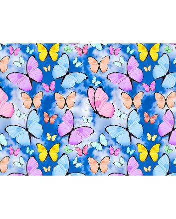 Butterfly Garden Cotton Print, Spring Time