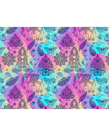Calm Meditation Cotton Print, Chakra