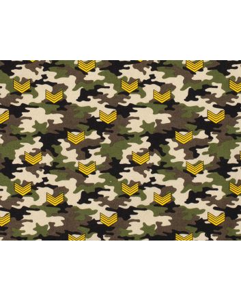 Camouflage Brigade Cotton Poplin Print, Green