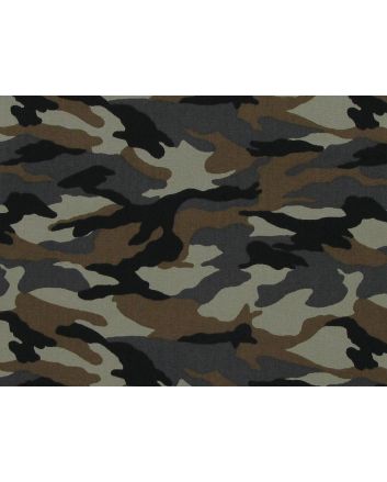 Camouflage Cotton Poplin Print, Sand Dune