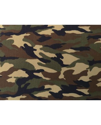 Camouflage Cotton Poplin Print, Woodland