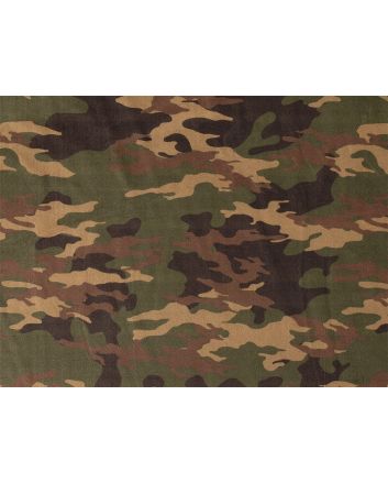 Camouflage Printed Velvet, Green