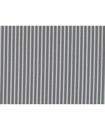 Candy Stripe Cotton Poplin, Grey
