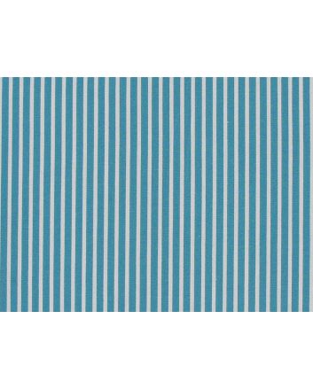 Candy Stripe Cotton Poplin, Turquoise