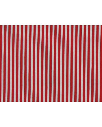 Candy Stripe Polycotton Print, Red