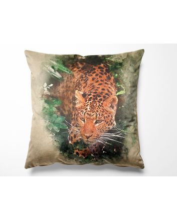 Canvas Art Linen Look Panel, Leopard