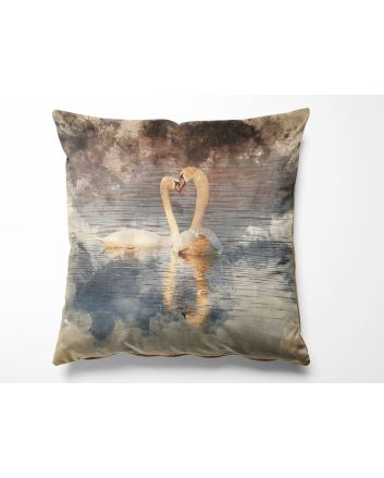 Canvas Art Linen Look Panel, Swan