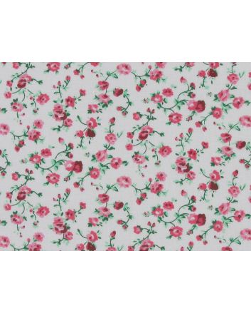 Chatsworth Garden Polycotton Print, Pink and White