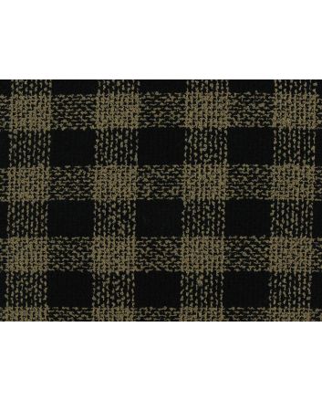 Checked Boucle Polyviscose Suiting, Black