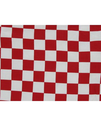 Chef Check Cotton Twill, Red