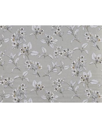 Cherry Blossom Cotton Curtain, Vellum