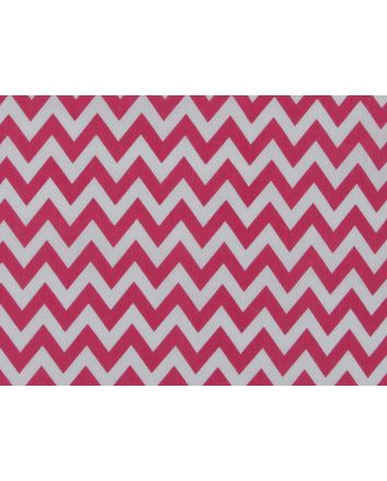 Chevron Polycotton Print, Pink