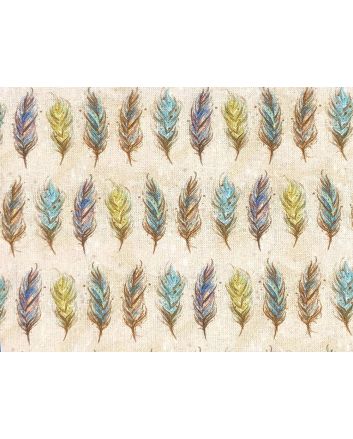 Cheyenne Cotton Print, Motif, Feathers
