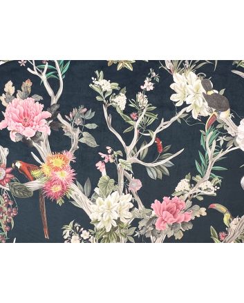 Chinoiserie Printed Velvet, Midnight
