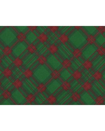 Christmas Check Polycotton Print, Green