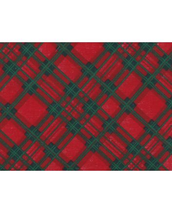 Christmas Check Polycotton Print, Red
