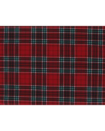Christmas Check Tartan Cotton Poplin Print, Red