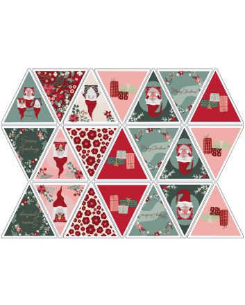 Christmas Gonks Cotton Bunting Panel