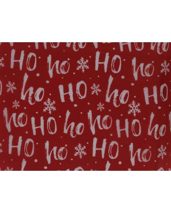 Christmas Ho Ho Ho Polyester Lining, Red