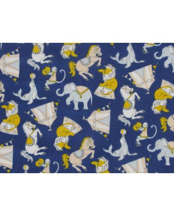 Circus Fun Polycotton Print, Navy
