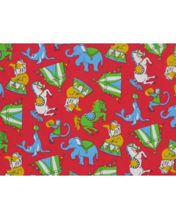 Circus Fun Polycotton Print, Red
