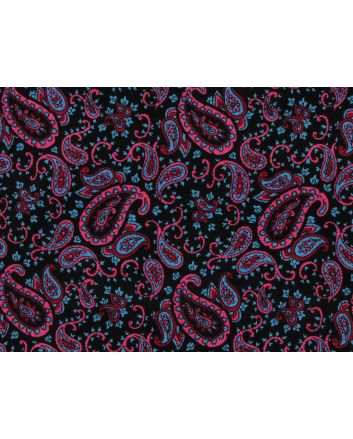 Classic Paisley Cotton Corduroy, Fuchsia